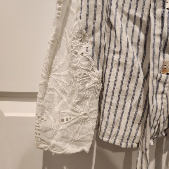 Zara TRF collection blue and white striped summer dress - Picture 4 of 4